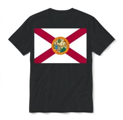 Florida Usa Ensign Unisex T-Shirt - Black