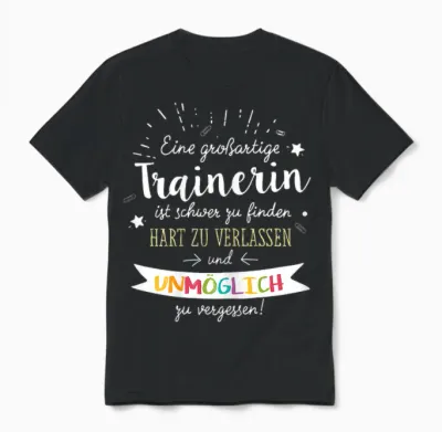Tolle Geschenkidee Für Trainerin Spruch Damen Sport T-Shirt Schwarz Xs Unisex T-Shirt - Black