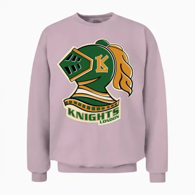 London Knights Ice Hockey Logo Unisex Sweatshirt - Light Pink