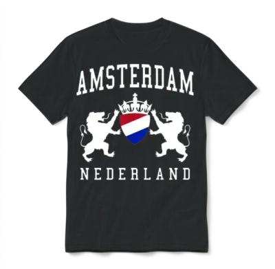 Amsterdam Amsterdam Amsterdam Unisex T-Shirt - Black