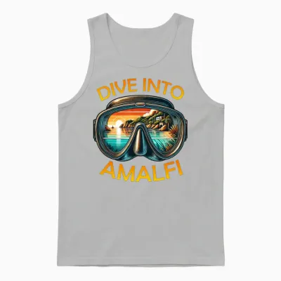 Amalfi Coast Snorkeling Diving Vacation Unisex Tank Top - Ash