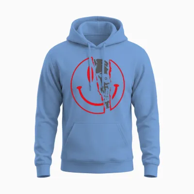 Confused Smile I'm Broken Invisible Illness I'm Ok Broken Unisex Hoodie - Carolina Blue