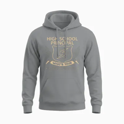 High School Principal T Shirt - Superpower Job Gif Unisex Hoodie - Sport Grey