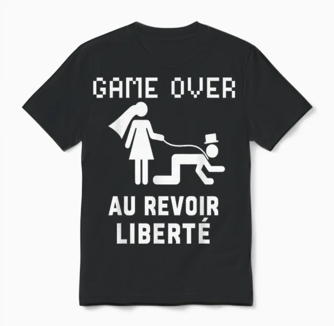 Funny Evg Goodbye Liberte Soiree Humour Unisex T-Shirt in Black