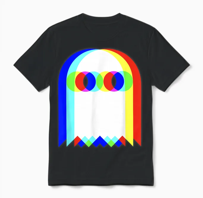 Vaporwave Ghost Retro Halloween Techno Edm Psychedelic T-Shirt, Black, S Unisex T-Shirt in Black