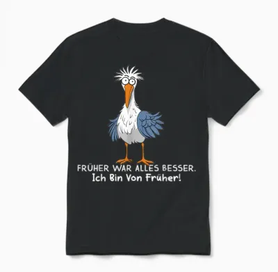 Funny Sprüch Lustige Tshirts Männer Damen Herren Möwe Unisex T-Shirt - Black
