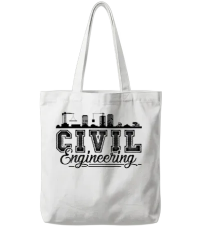 Civil Engineering Tote Bags - White