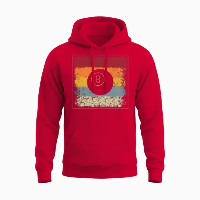 Billiards Retro Unisex Hoodie - Red