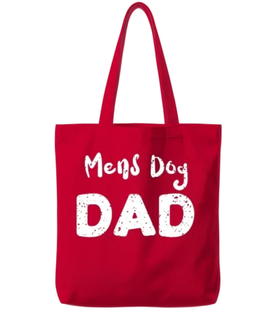 Mens Dog Dad - Dogs Tote Bags - Red