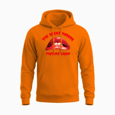 The Rocky Horror Picture Show Lips Unisex Hoodie - Safety Orange