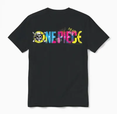 One Piece Anime Pirate Life Straw Hat Logo Pirates T-Shirt, Black, S Unisex T-Shirt - Black
