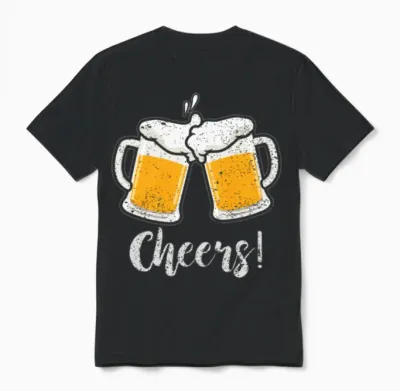 Cheers Unisex T-Shirt - Black