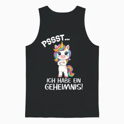 Ich Habe Ein Geheimnis Ich Werde Große Schwester Einhorn Unisex Tank Top - Black