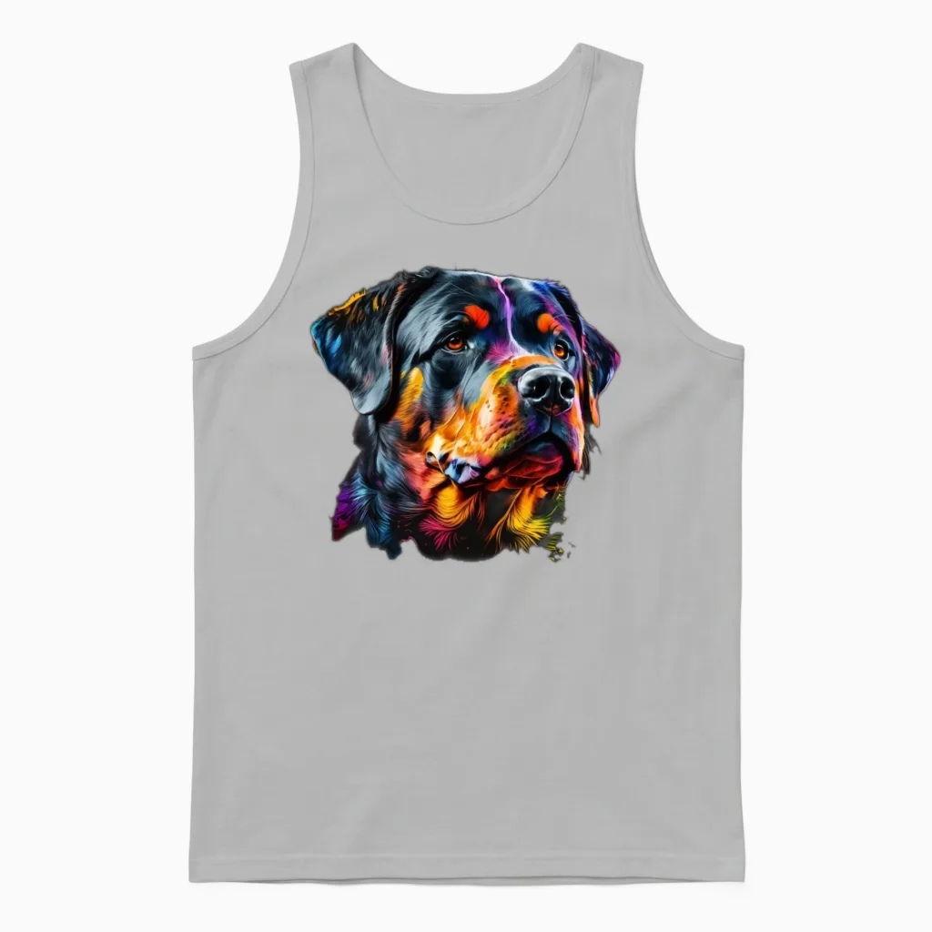 Dog Chien Lovers Gift Unisex Tank Top in Ash