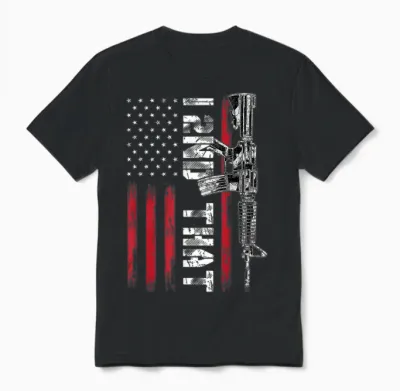 I 2nd That Second Amendment Pro Gun American Flag Patriotic Unisex T-Shirt - Black