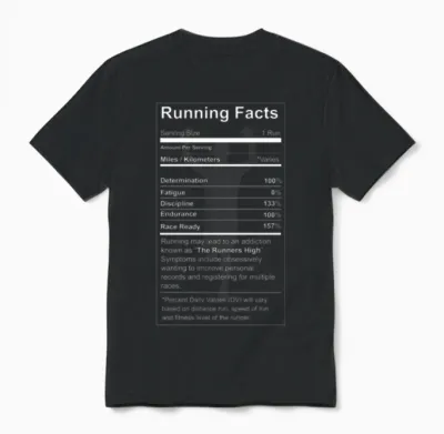 Running - All Running Facts Awesome Unisex T-Shirt - Black