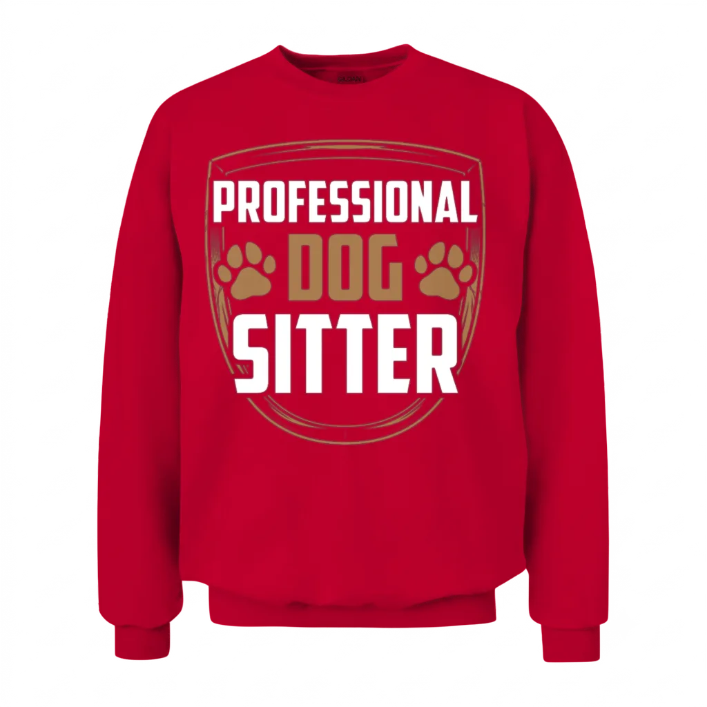 Professional Dog Sitter Puppy Dog Sitting Dogs Unisex Sweatshirt - Red