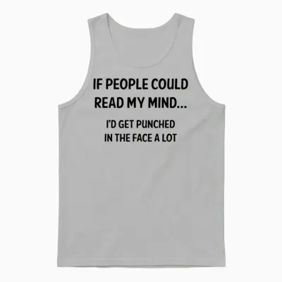Read My Mind Unisex Tank Top - Ash