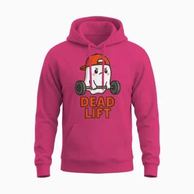 T-Shirt Ghost Deadlift Funny Sport Humour Fitness Unisex Hoodie - Heliconia