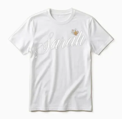 Sarah Custom Name for Women Kids Toddlers - Sarah Unisex T-Shirt - White
