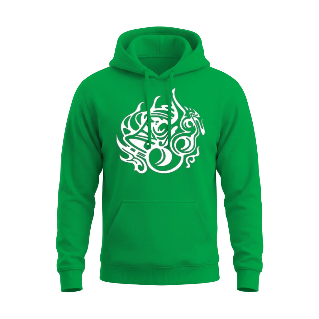Hestia Familia Crest Emblem Front and Back Unisex Hoodie - Irish Green