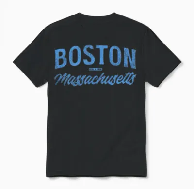 Retro Boston Usa Unisex T-Shirt - Black