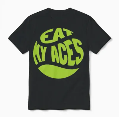 Tennis Funny Unisex T-Shirt - Black