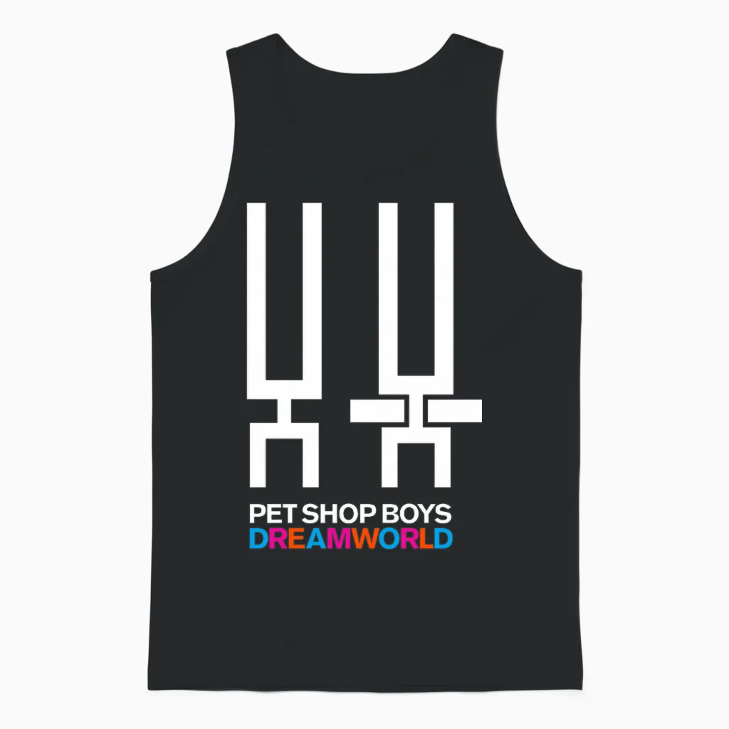 Pet Shop Boys Dreamworld Tour Unisex Tank Top in Black