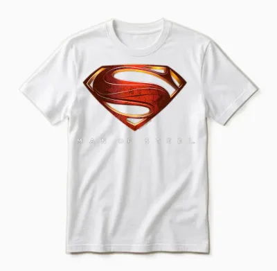 Superman Man of Steel New Logo Unisex T-Shirt - White