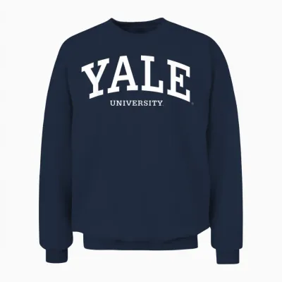Weißes Logo Der Universität Yale Unisex Sweatshirt - Navy