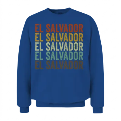 El Salvador Retro Vintage Unisex Sweatshirt - Royal