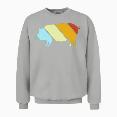Pig Retro Unisex Sweatshirt - Ash