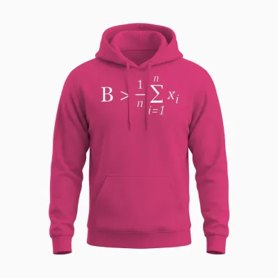 Be Greater Than Average Unisex Hoodie - Heliconia