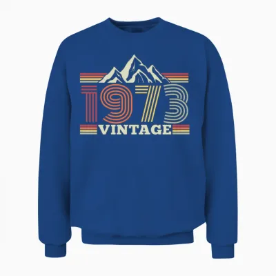1973 Birthday Mountains Hiking Climbing Unisex Sweatshirt - Royal