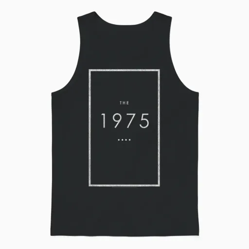 The Band of 1975 Original Logo Music Print T-Shirt, Blue, S Unisex Tank Top - Black