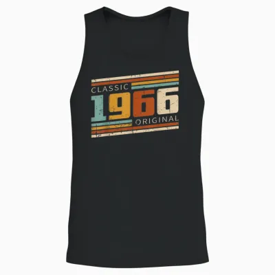 Original 1966 Vintage Gift 60th Birthday Man Woman Unisex Tank Top - Black