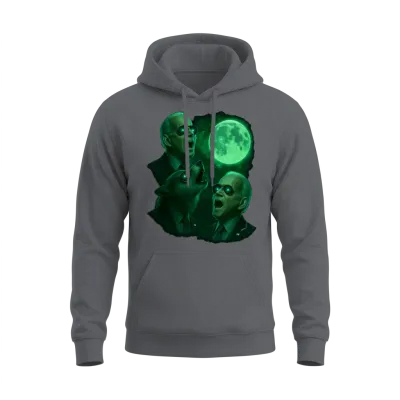 Dark Brandons Howling at the Moon Unisex Hoodie - Charcoal