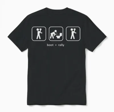 Boot and Rally Unisex T-Shirt - Black