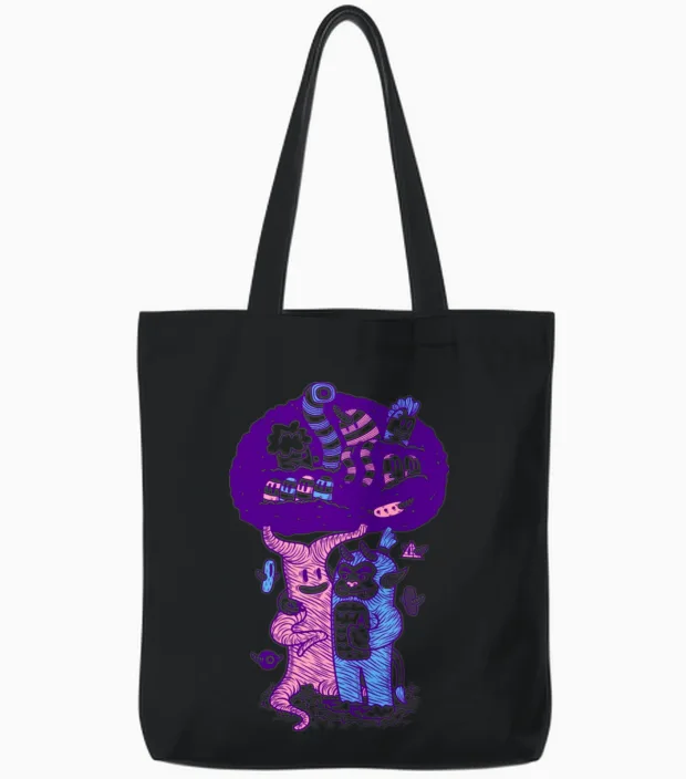 Happy Tree Friends Ii Tote Bags in Black