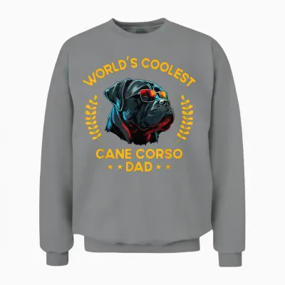 World's Coolest Dog Dad Papa – Herren Cane Corso Unisex Sweatshirt - Sport Grey