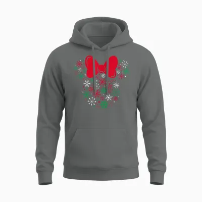 Disney Minnie Mouse Icon Holiday Snowflakes Unisex Hoodie - Graphite Heather