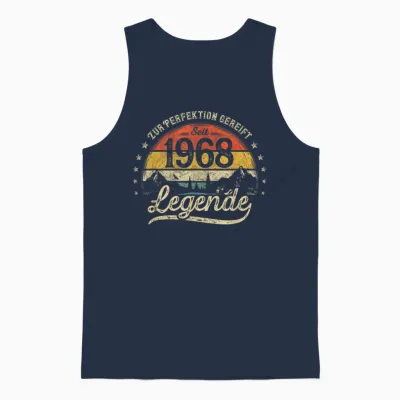 Legende Seit 1968 58 Jahre 58. Geburtstag Mann Frau Geschenk Unisex Tank Top - Navy