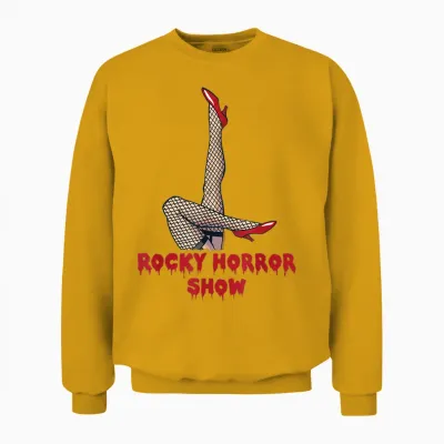 Rocky Horror Show Logo with Legs Up Unisex Sweatshirt - Gold