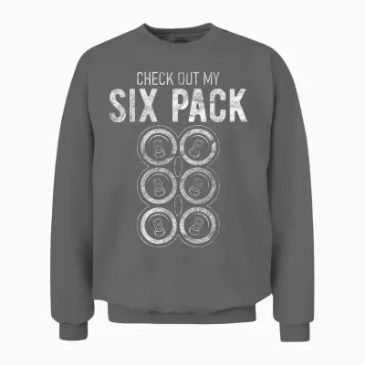 Check Out My Six Pack Funny Beer, Funny Drinking Unisex Sweatshirt - Graphite Heather