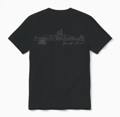 Signature Marseille City Skyline - Souvenir De France Unisex T-Shirt - Black