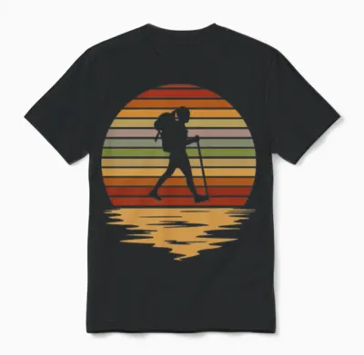 Hiking Color Night Unisex T-Shirt - Black