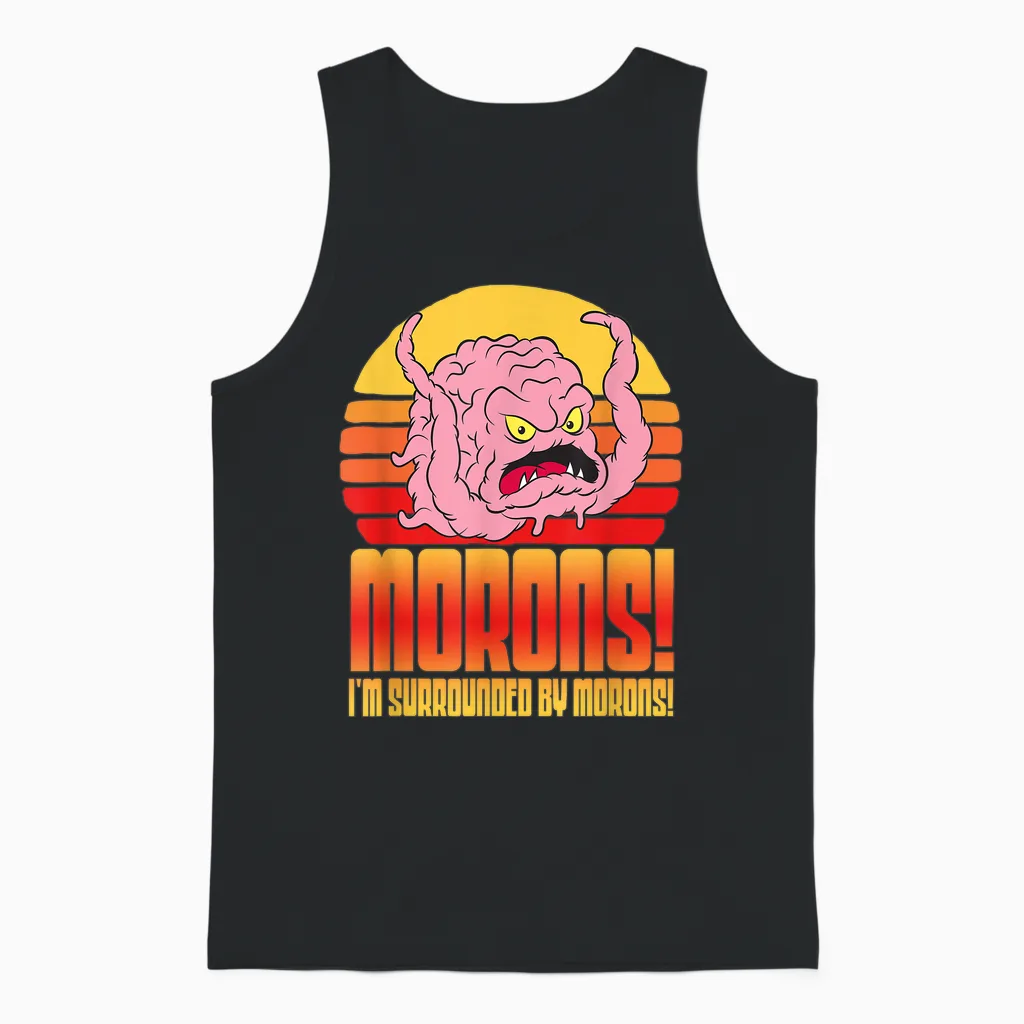 Mademark X Teenage Mutant Ninja Turtles - Krang: Morons! Iβm Surrounded by Morons! Tmnt Retro Funny Unisex Tank Top in Black