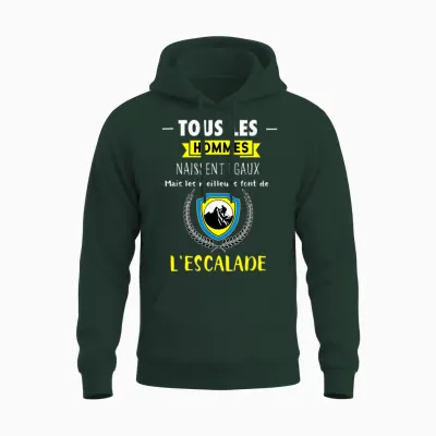 Funny Gift Climbing "the Best Become a Climber" T-Shirt, Black, S Unisex Hoodie - Forest