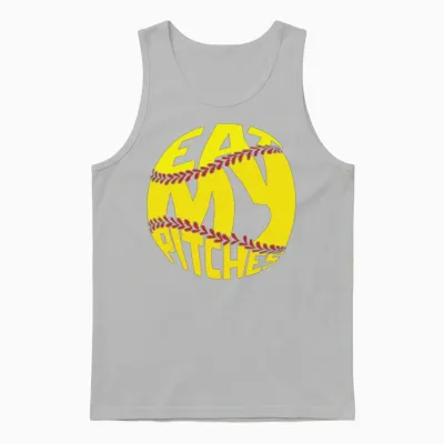 Softball Funny Unisex Tank Top - Ash
