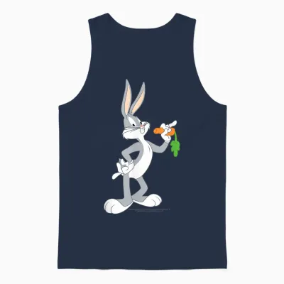 Looney Tunes Bugs Bunny Isst Eine Karotte Unisex Tank Top - Navy